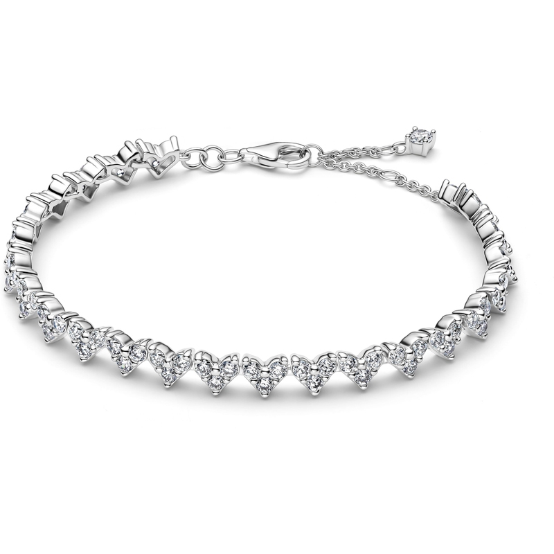 PANDORA 594390C01 Timeless zilveren armband met zirkonia hart