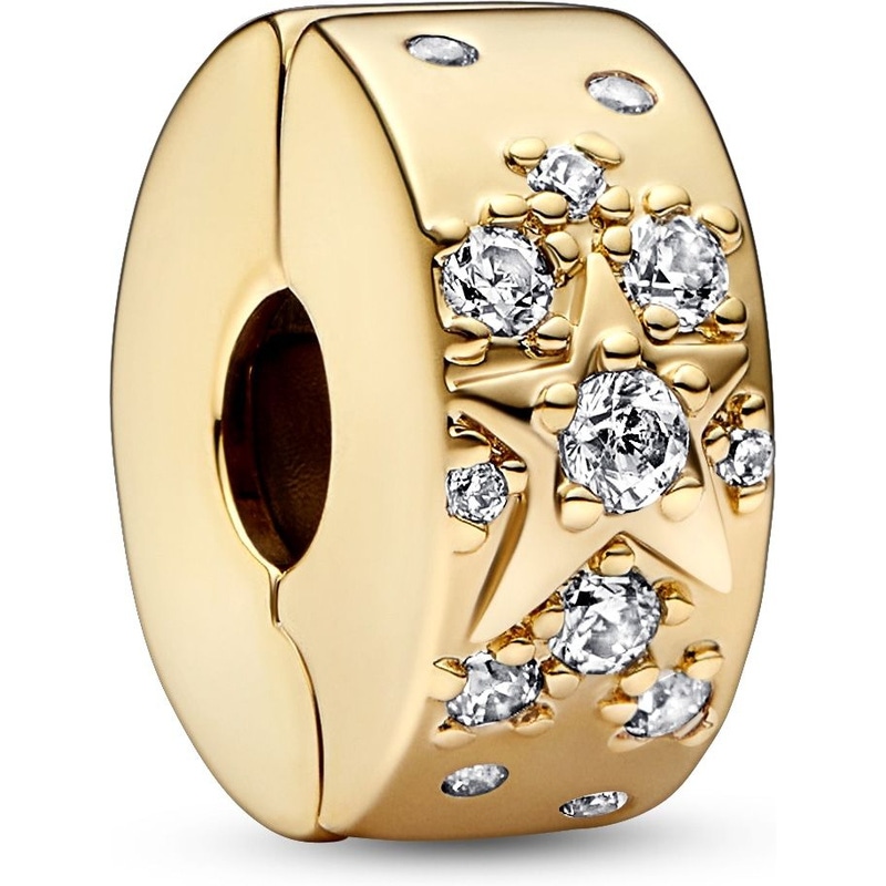 Pandora 762434C01 Goudkleurige clip melkweg met zirkonia
