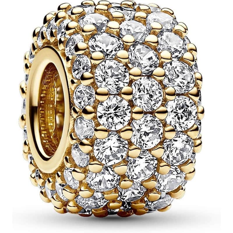 Pandora 762820C01 Sprankelend Pavé Drie Rijen Bedel