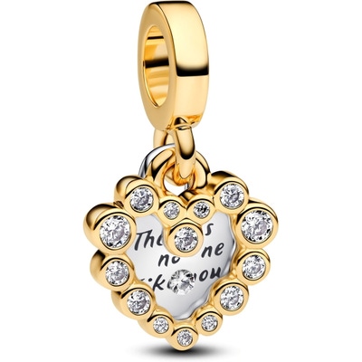 Pandora 763765C01 Sparkling Heart-dubbele bedel