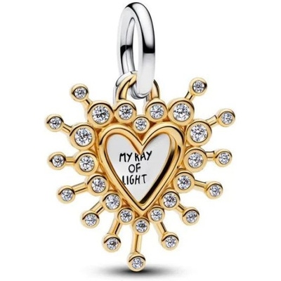 Pandora 764141C01 Stralend hart dubbele hangende bedel