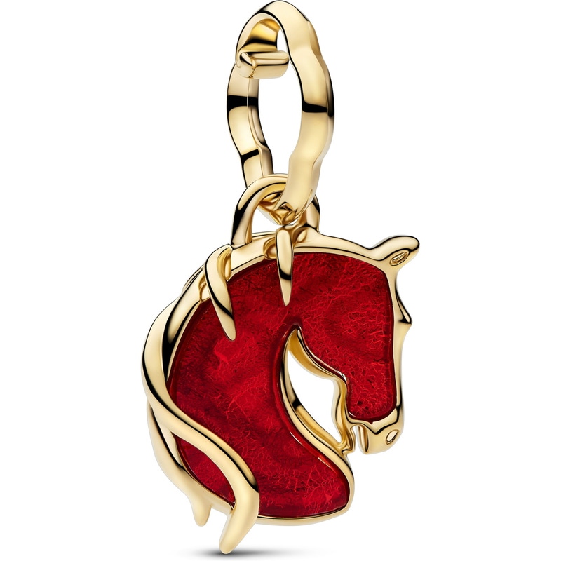 PANDORA 764431C01 Rood vuur paard muranoglazen hangende bedel