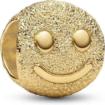 PANDORA 764526C00 Getextureerde blij gezicht mini bedel