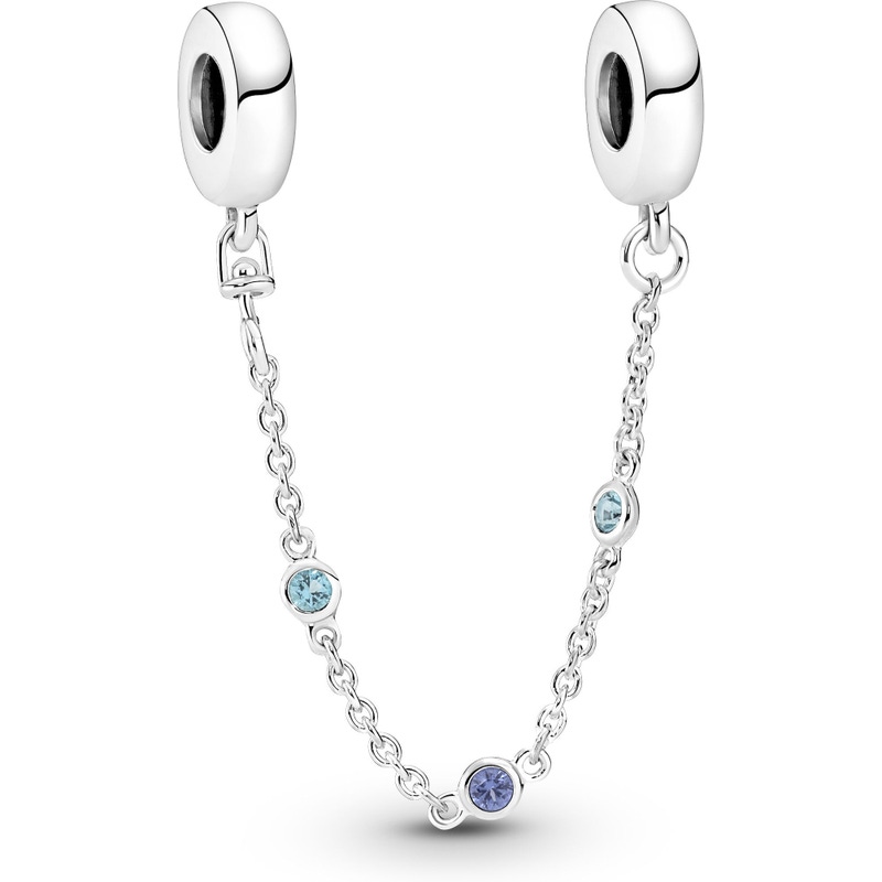 Pandora 791688C01 Triple Blue Stone Safety Chain 50 mm