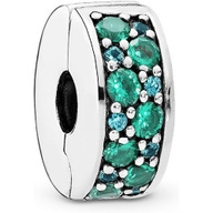 Pandora 791817MCZ Teal Pavé Clip Bedel