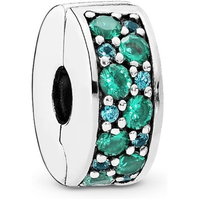 Pandora 791817MCZ Teal Pavé Clip Bedel