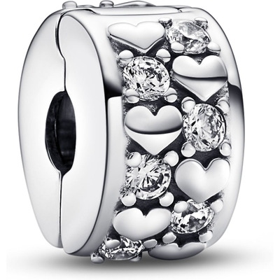Pandora 792235C01 Infinite Hearts Sparkling Clipbedel
