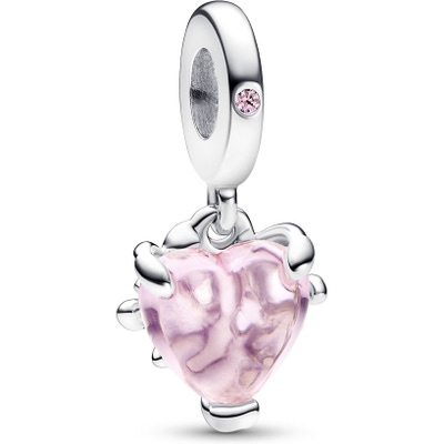 Pandora 792654C01 Roze Stamboom en Hart Hangende Bedel