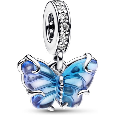 Pandora 792698C01 Blauwe Muranoglazen Vlinder Bedel