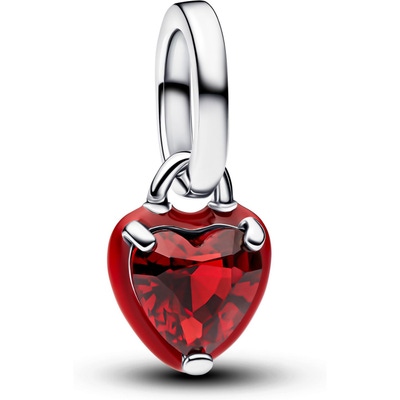 PANDORA 793042C05 Rood chakra hart mini bedel