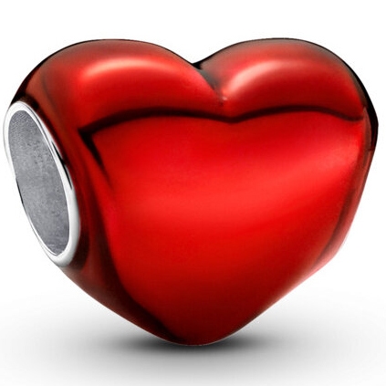 Pandora 793337C02 Metallic Red Heart Charm