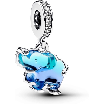 Pandora 793339C01 Blauwe Muranoglas Olifant Hangende Bedel
