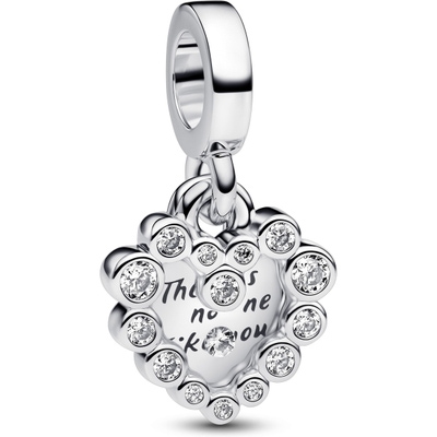 Pandora 793765C01 Sparkling Heart-dubbele hangende bedel