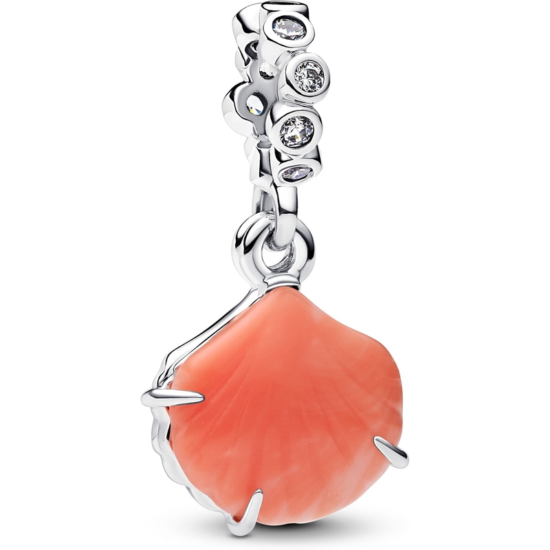 Pandora 793821C01 Koraalkleurige schelp dubbele bedel