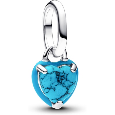 Pandora 793827C01 Turquoise hart mini hangende bedel