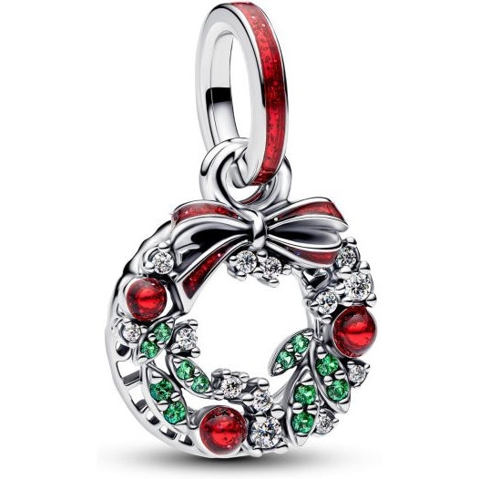 Pandora 794238C01 Kerstkrans Dubbele Hangende Bedel