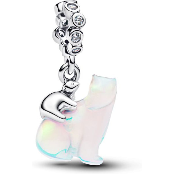 Pandora 794243C01 Ijsbeer Moeder en Baby Hangende Bedel