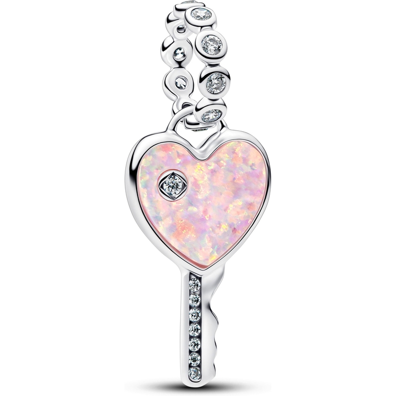PANDORA 794427C01 Opalescent hartsleutel bedel