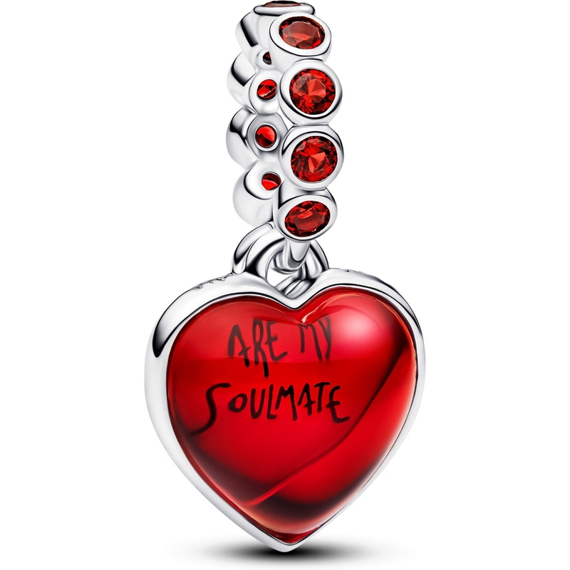 PANDORA 794429C01 Rood muranoglas hart bedel