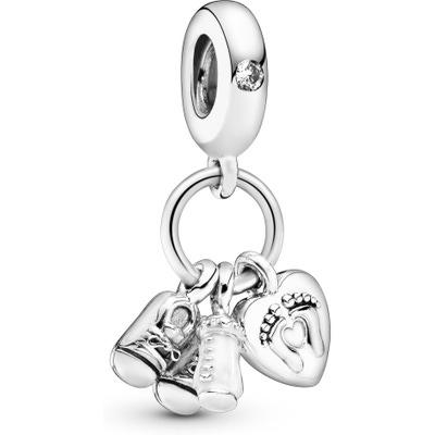 Pandora 798106CZ Baby Bottle en Shoes Hangende Bedel