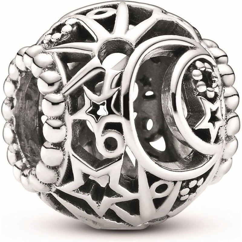 Pandora 799183C00 Openwork Sun, Stars & Moon Charm