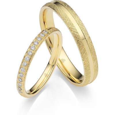 rauschmayer 02016-25-40 14k gouden trouwringen met 0,14 ct diamant