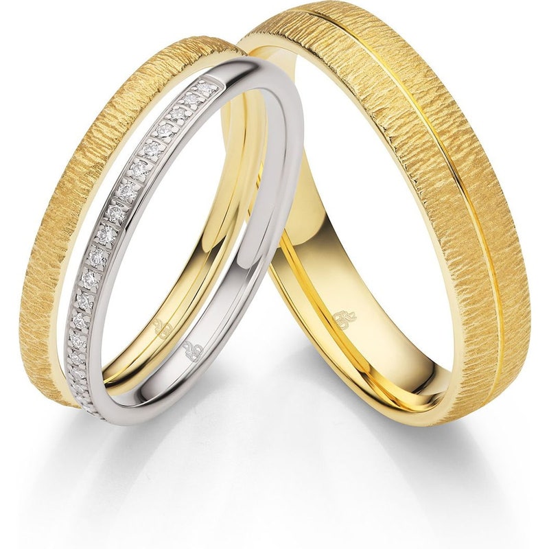 rauschmayer 02019-20 14k gouden trouwringen met 0,125 ct diamant