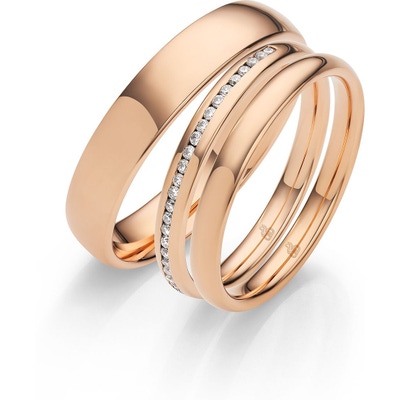 rauschmayer 02021-22 14k gouden trouwringen met 0,135 ct diamant