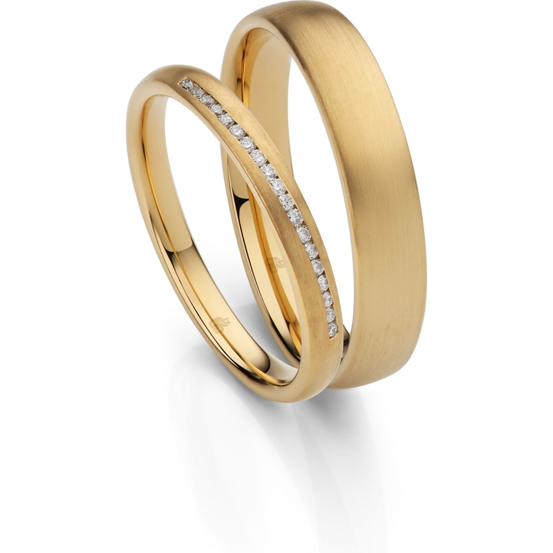 rauschmayer 02046-25-45 14k gouden trouwringen met 0,095 ct diamant