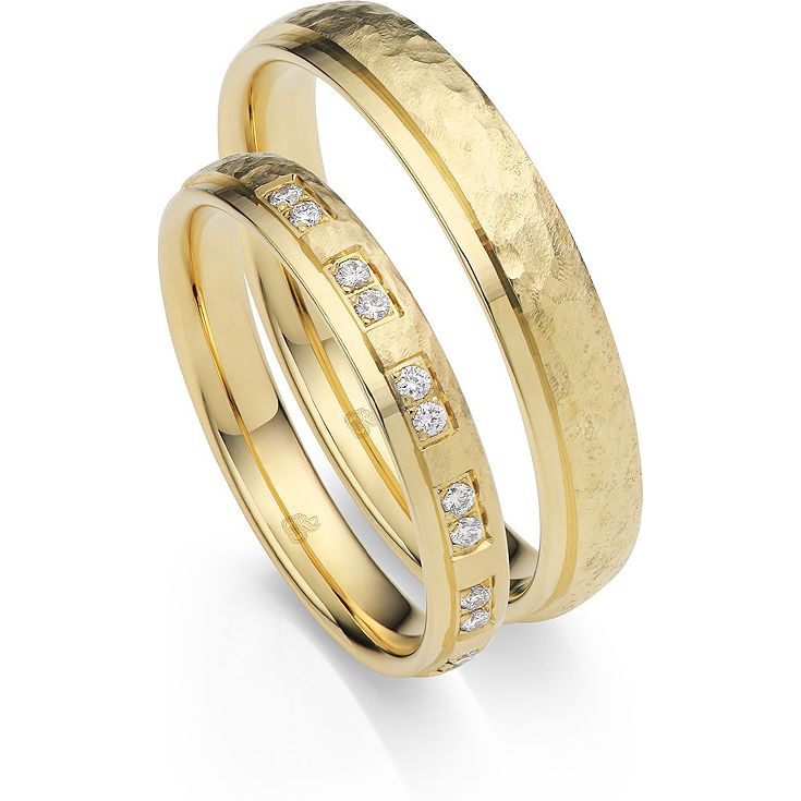 rauschmayer 03018-35-40 14k gouden trouwringen met 0,09 ct diamant