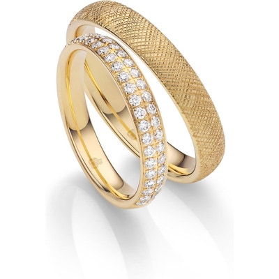rauschmayer 03024-35-40 14k gouden trouwringen met 0,42 ct diamant