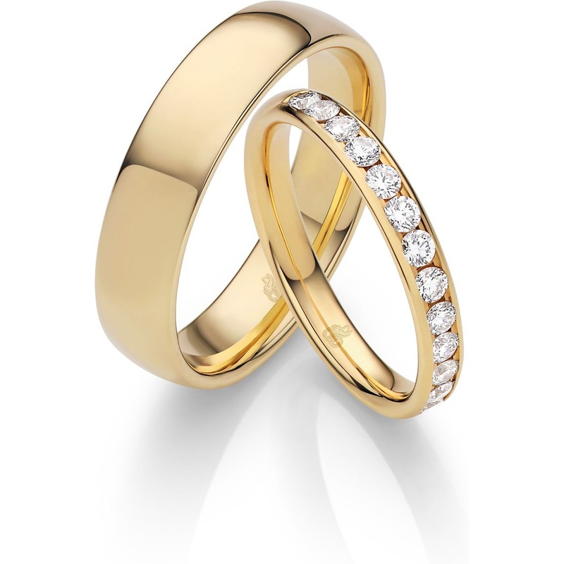 rauschmayer 03027-30-45 14k gouden trouwringen met 0,56 ct diamant
