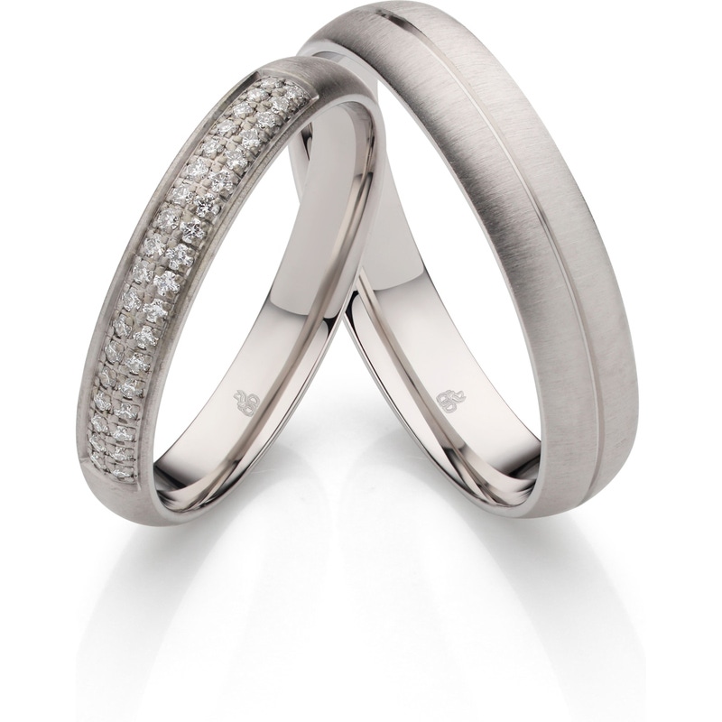 rauschmayer 03046-35-45 14k gouden trouwringen met 0,18 ct diamant