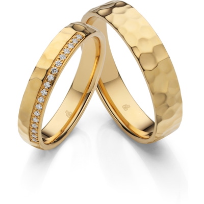 rauschmayer 04035-40-50 14k gouden trouwringen met 0,09 ct diamant