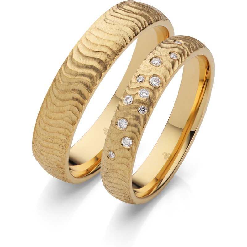 rauschmayer 04036-40-50 14k gouden trouwringen met 0,075 ct diamant