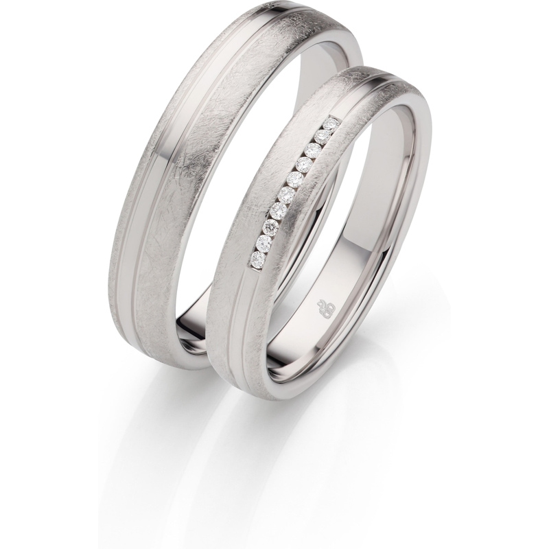 rauschmayer 04044-40-45 14k gouden trouwringen met 0,05 ct diamant