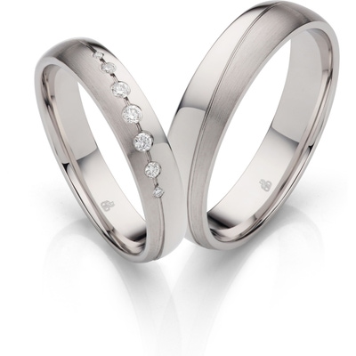 rauschmayer 04045-40-50 14k gouden trouwringen met 0,08 ct diamant