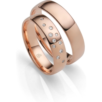 rauschmayer 05706-050 14k gouden trouwringen met 0,075 ct diamant