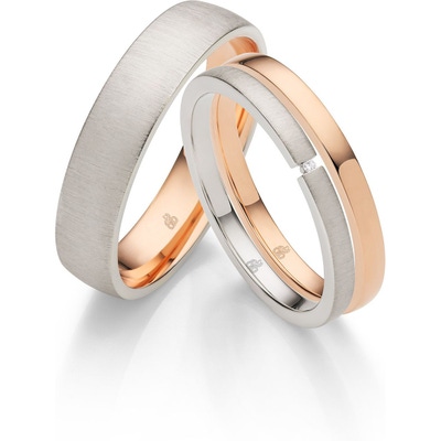 rauschmayer 50010-31-32 14k gouden trouwringen met 0,02 ct diamant