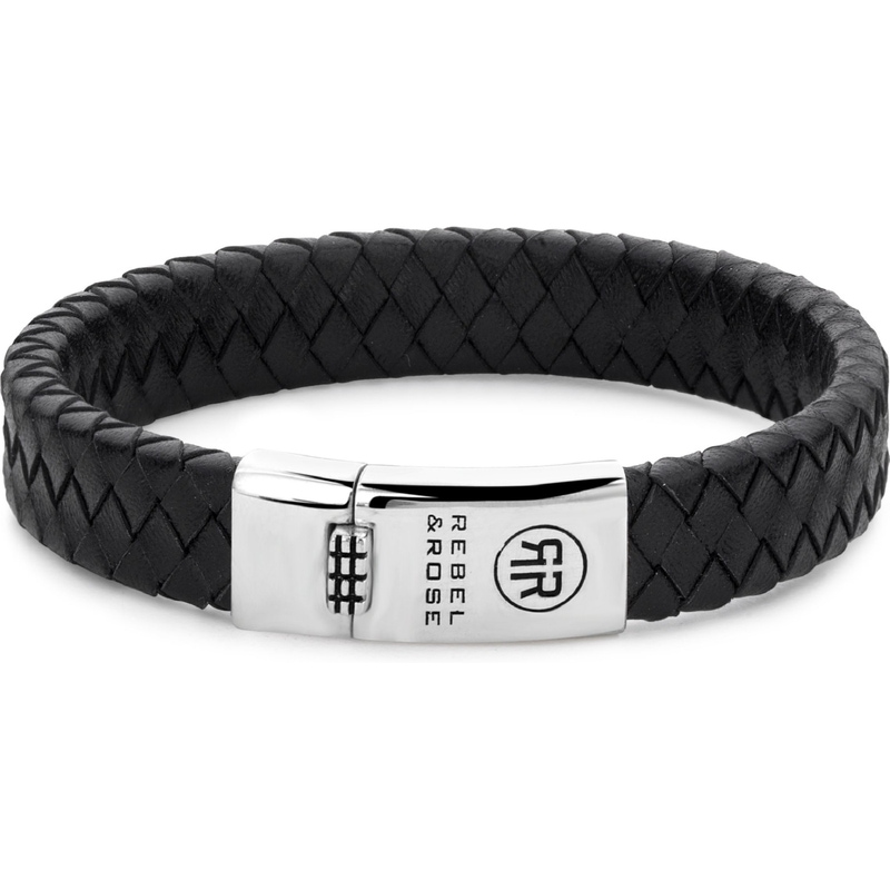 Rebel & Rose RR-L0141-S Braided Flat 925 Black armband