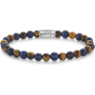 Rebel & Rose RR-60133-S Mix Tiger Lapis armband 6 mm