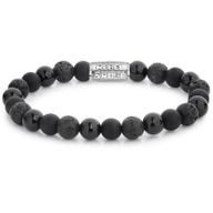 Rebel & Rose RR-80041-S Black Rocks armband 8 mm