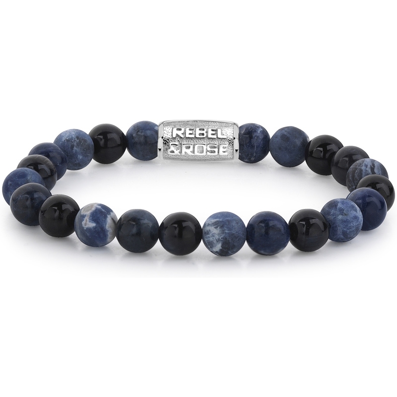 Rebel & Rose RR-80045-S Blue Rocks armband 8 mm