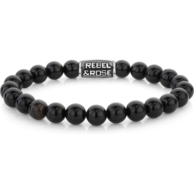 Rebel & Rose RR-80102-V Black Velvet Vintage armband 8 mm