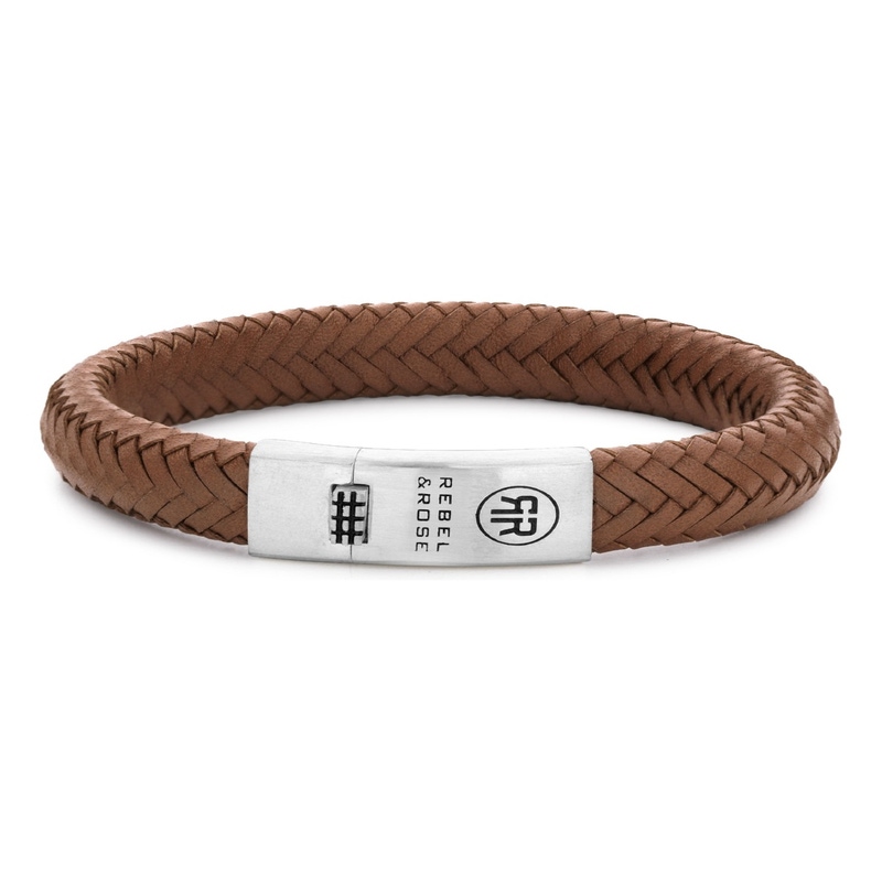 Rebel & Rose RR-L0088-S Handsome In Khaki leren armband