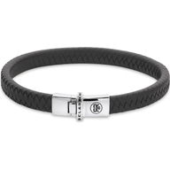 Rebel & Rose RR-L0152-S Small Braided Anthracite armband