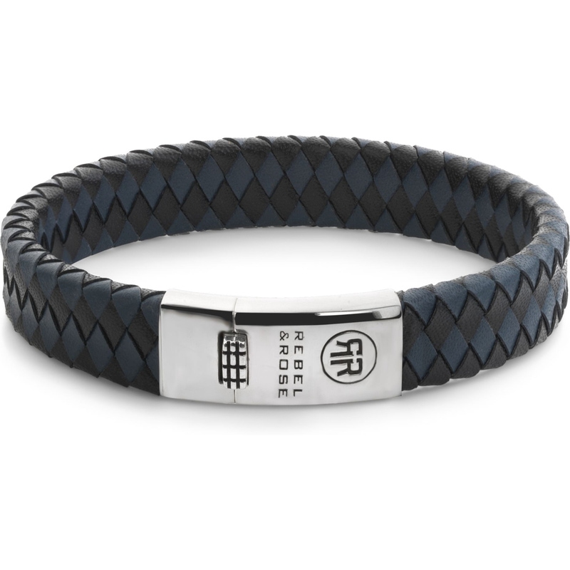 Rebel & Rose RR-L0177-S Braided leren armband 12 mm