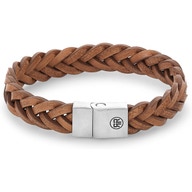 Rebel & Rose RR-M0030-S Full Metal Braided Cognac Matt armband