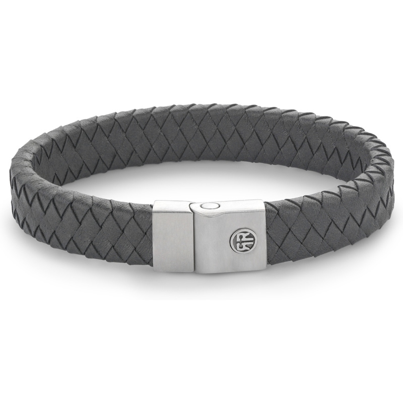 Rebel & Rose RR-M0046-S Full Metal Premium Grey armband 12 mm
