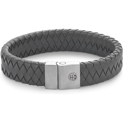 Rebel & Rose RR-M0050-S Full Metal Premium Grey armband 15 mm